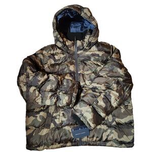 Tommy Hilfiger Men’s 2XL Jacket | Camo Hooded Puffer | New With Tags